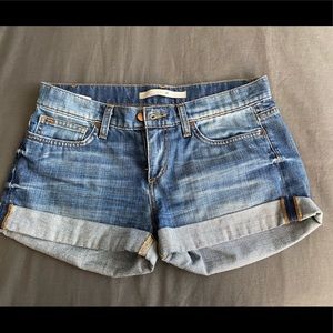 Jean shorts with cuff
